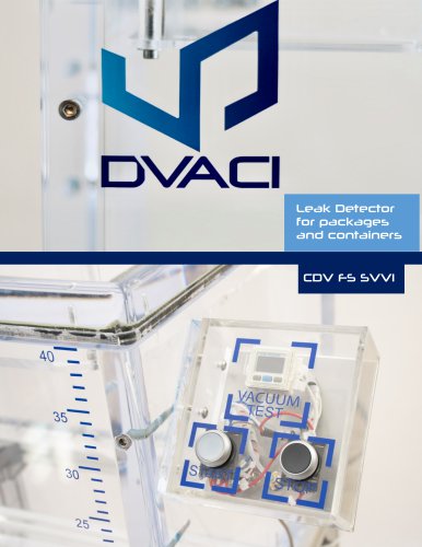 CDV FS SVVI Leak Detector for Packaging