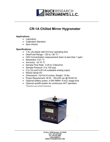 CR-1A CRYOGENIC HYGROMETER