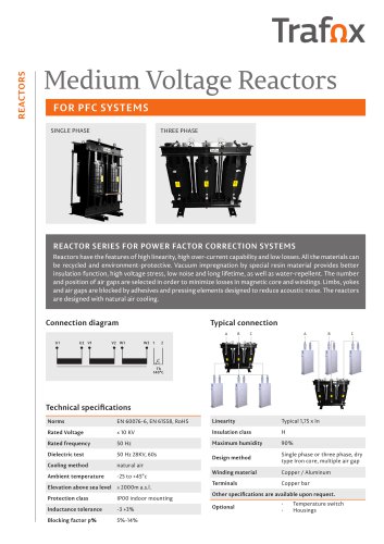 Medium Voltage Reactors for PFC systems