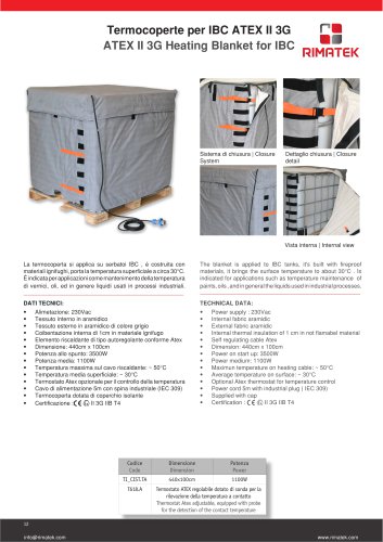 ATEX II 3G Heating Blanket for IBC