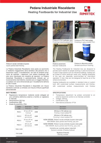 Heating Footboards for Industrial Use