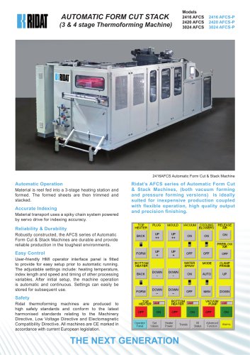 Automatic Thermoforming Cut & Stack System (AFCS)