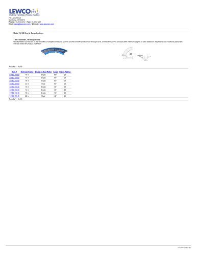 Model 1418C Gravity Curve Sections