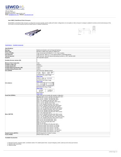 MSCC, Multi-Strand Chain Conveyors