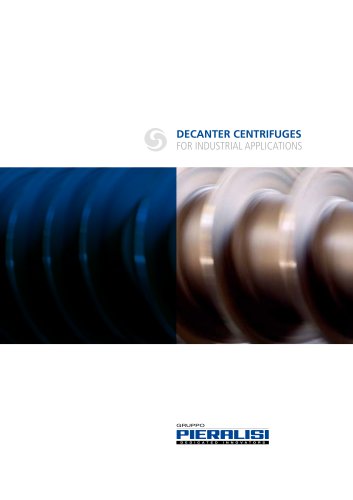 Decanter Centrifuges for industrial applications