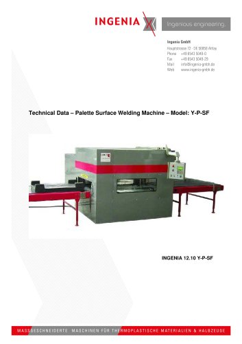 B07. technical data, Y-P-SF surface butt welding machine, march 2013