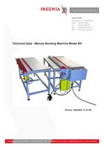 B08. technical data, BH - man. bending machine, march 2013