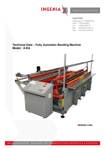 B10. technical data, A-BA fully-automatic bending machine, march 2013