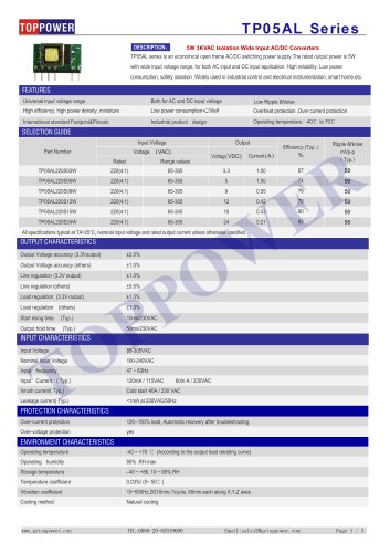 TP05AL series 5W AC-DC converter