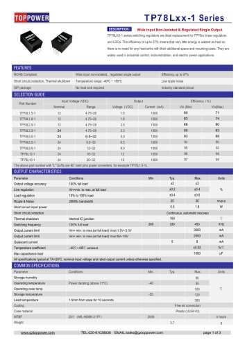 TP78Lxx-1 non-isolated dc-dc converter