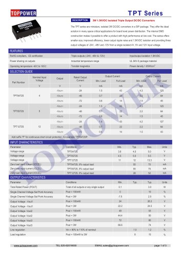 TPT series 3W DC/DC