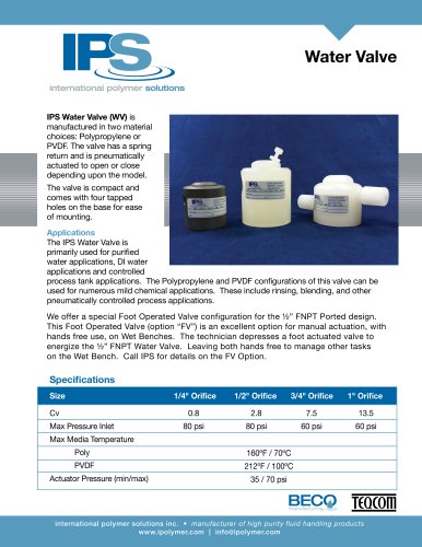 IPS Water Valve Catalog