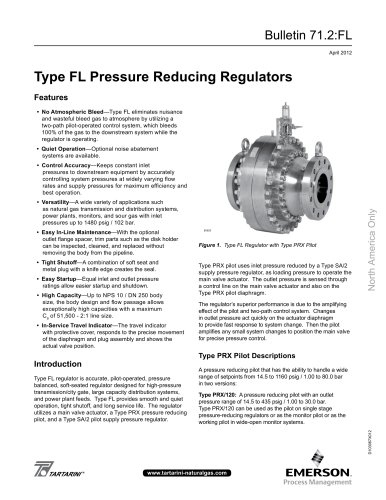 Type FL Pressure Reducing Regulators