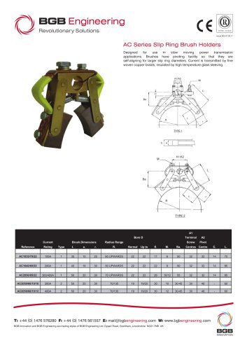 AC Series Slip Ring Brush Holders