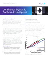 Continuous Dynamic Analysis (CDA) Option