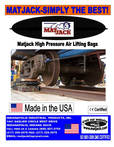 Matjack High Pressure Air Lifting Bags MATJACK-SIMPLY THE BEST