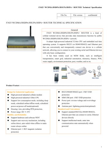 3G Industrial WCDMA ROUTER F3425