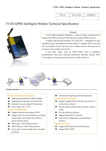 F1102 GPRS Intelligent Modem