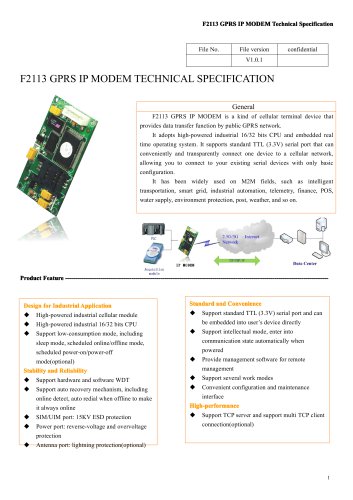 F2113 GPRS Industrial IP MODEM