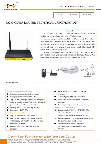 F3233 CDMA Industrial ROUTER