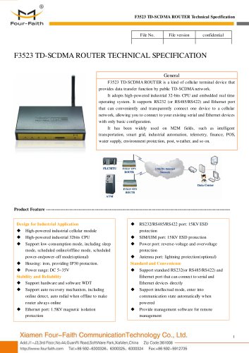 F3523 Industrial TD-SCDMA ROUTER