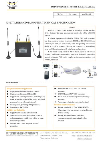 F3827T LTE&WCDMA ROUTER