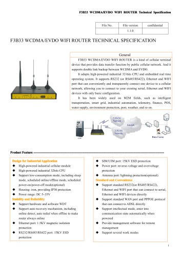 F3B33 WCDMA&EVDO Industrial  WIFI ROUTER