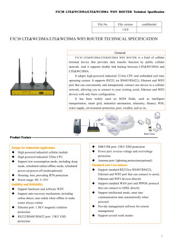 F3C30 industrial 4G Double card router