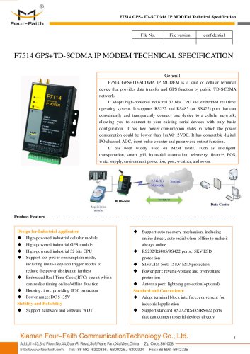 F7514 GPS+TD-SCDMA IP MODEM