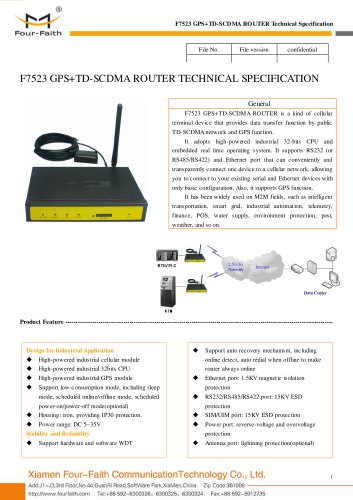 F7523 GPS+TD-SCDMA ROUTER