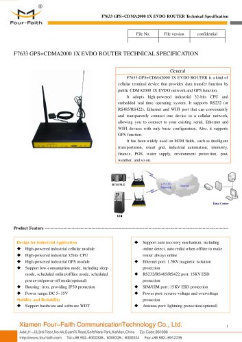 F7633 GPS+EVDO M2M 3g ROUTER