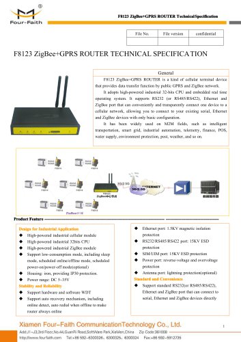 F8123 ZigBee+GPRS ROUTER