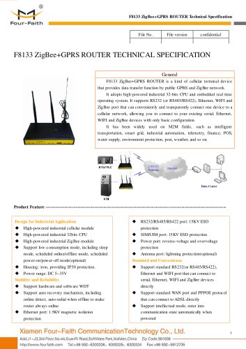 F8133 ZigBee+GPRS ROUTER