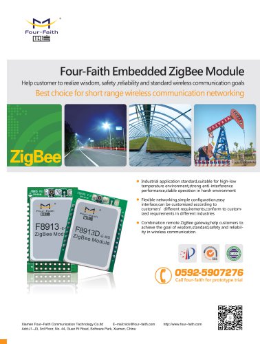 F8913D ZigBee module Application and Network