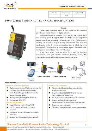 F8914 ZigBee Terminal