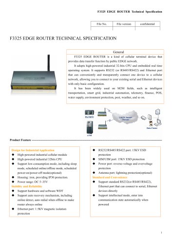 M2M Industrial EDGE ROUTER F3325