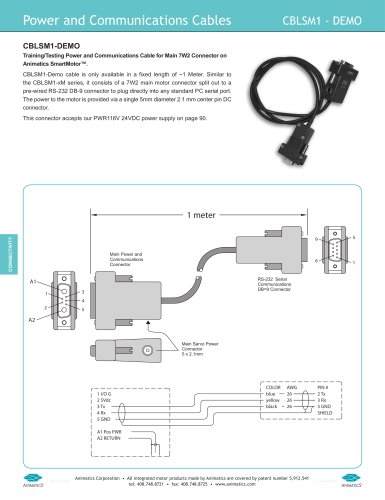 Power and Communication Cables CBLSM1 - DEMO