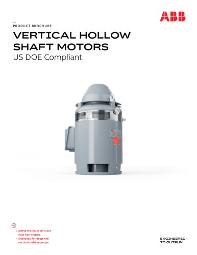 VERTICAL HOLLOW  SHAFT MOTORS  US DOE Compliant