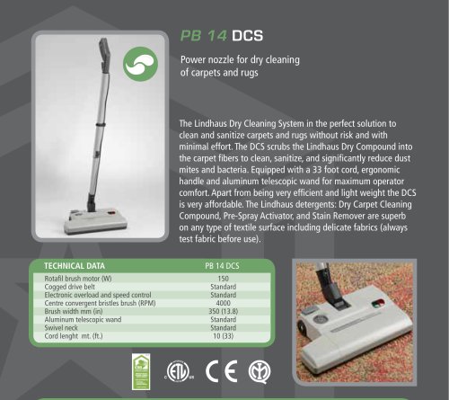 PB14 DCS POWER NOZZLE FOR DRY CLEANING