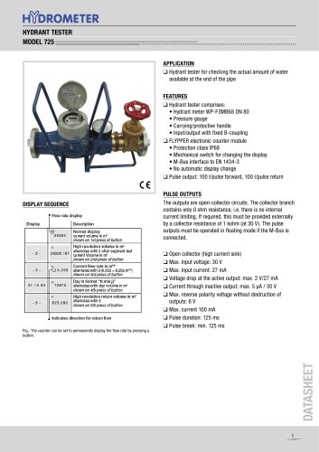 bulk water meter model 725