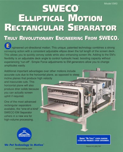 Sweco Elliptical Motion Rectangular Separator