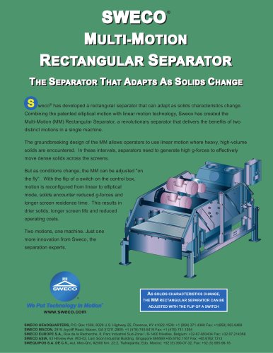 Sweco Multi-Motion Rectangular Separator