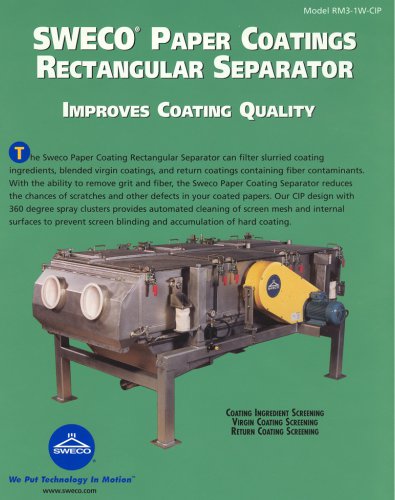 SWECO® PAPER COATINGS RECTANGULAR SEPARATOR