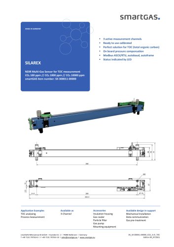 NDIR Multi-Gas Sensor for TOC measurement CO2 100 ppm // CO2 1000 ppm // CO2 10000 ppm