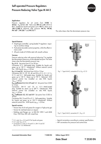 Pressure Reducing Valve Type M 44-2