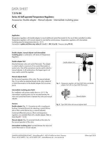 Series 43 Self-operated Temperature Regulators