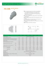 FATECH Data surge arrester 30Vdc DIN rail FS-DR-30/7.0 are applied to control signal double wire circuit in LPZ0 to LPZ3, e.g.  RS422 circuit