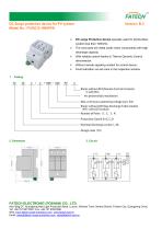 FATECH TUV certified DC surge protector 1000V with remote control contact FV20C/3-1000PVS