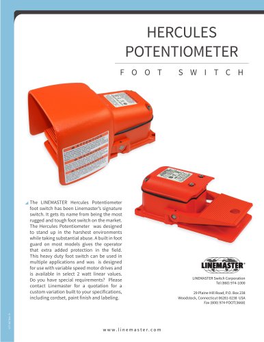 HERCULES POTENTIOMETER FOOT SWITCH