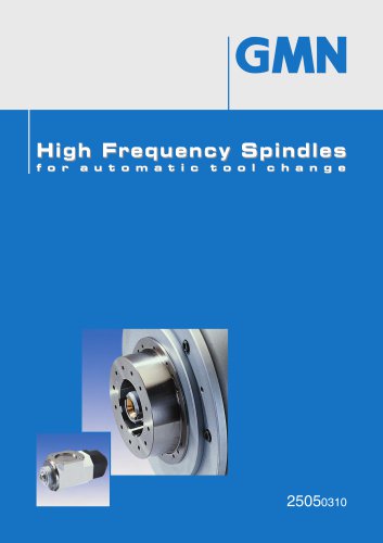 GMN High Frequency Spindles for Automatic Tool Change Catalogue